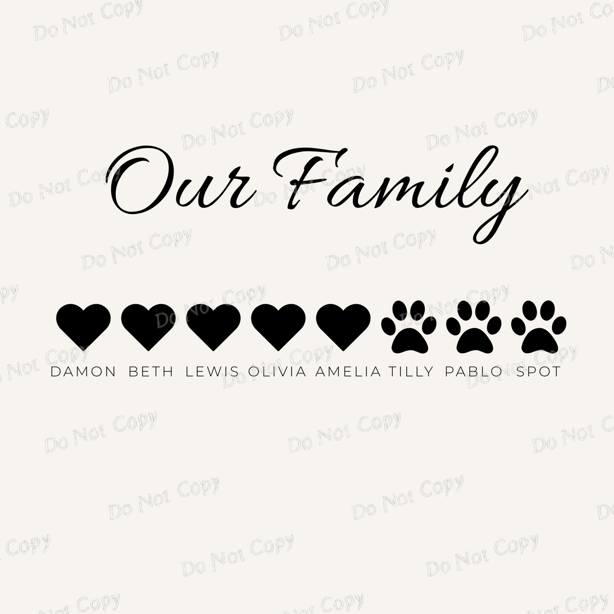 Custom Family & Pet Wall Art