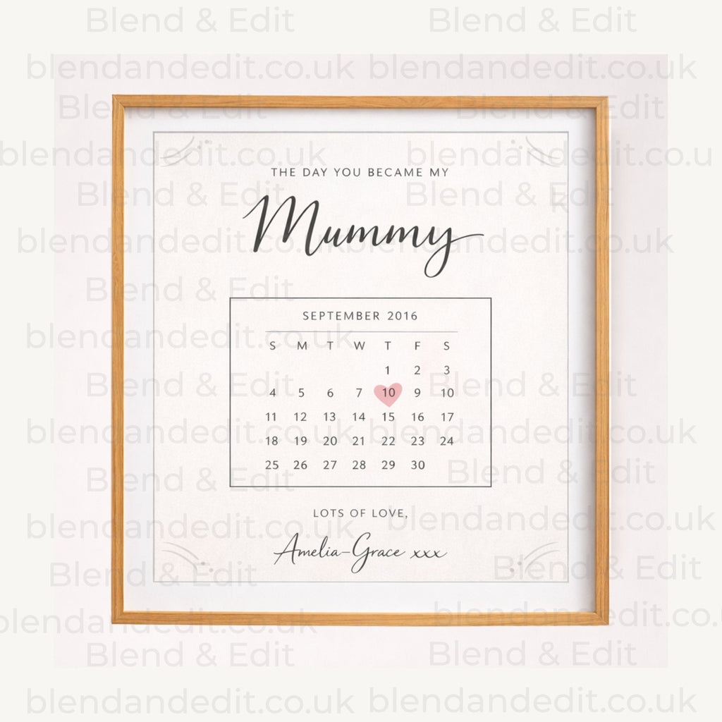 Personalised “The Day You Became Mine” Print – Custom Date Artwork