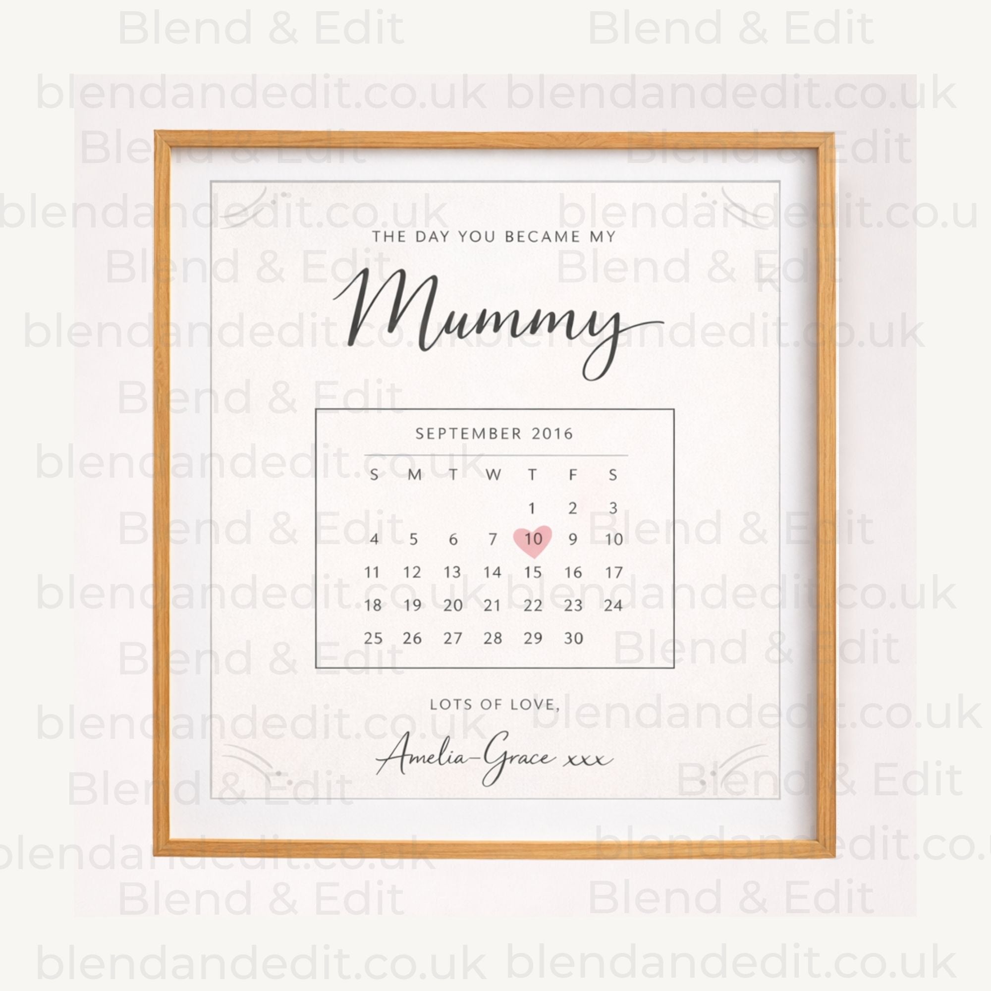 Personalised “The Day You Became Mine” Print – Custom Date Artwork