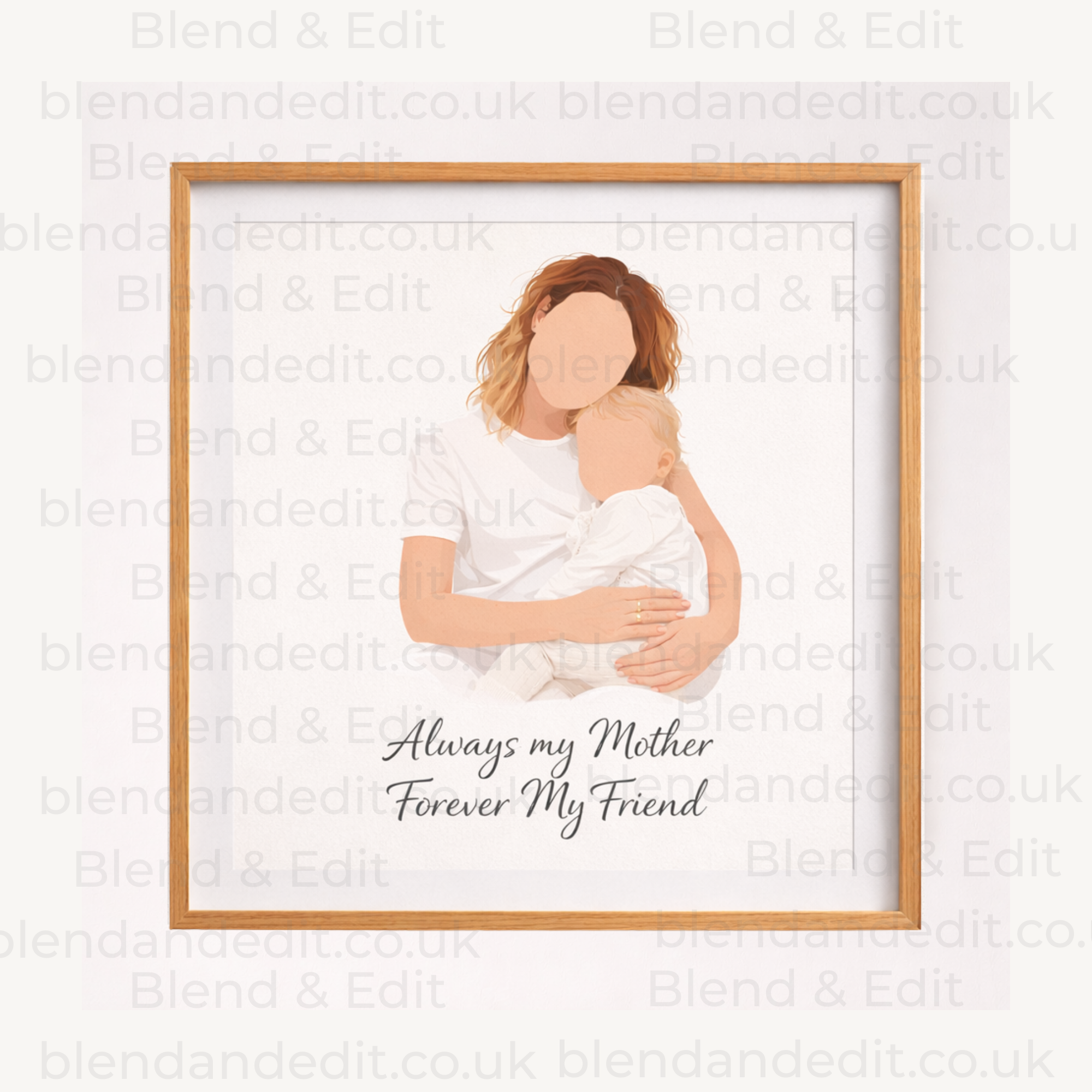 Personalised Faceless Illustrated Image – Custom Digital & Print Artwork