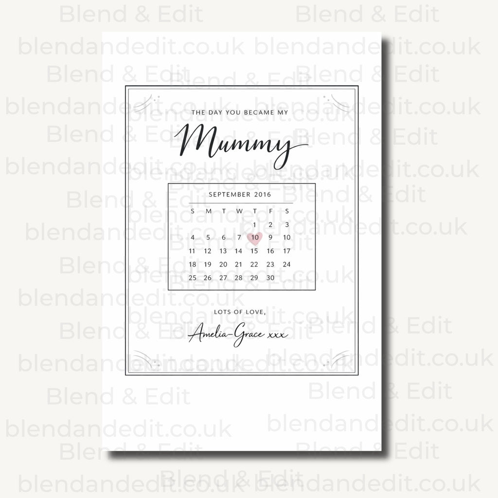 Personalised “The Day You Became Mine” Print – Custom Date Artwork