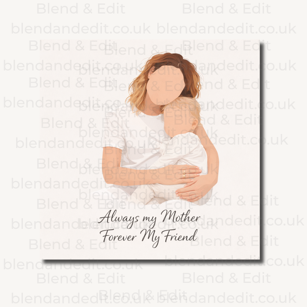 Personalised Faceless Illustrated Image – Custom Digital & Print Artwork