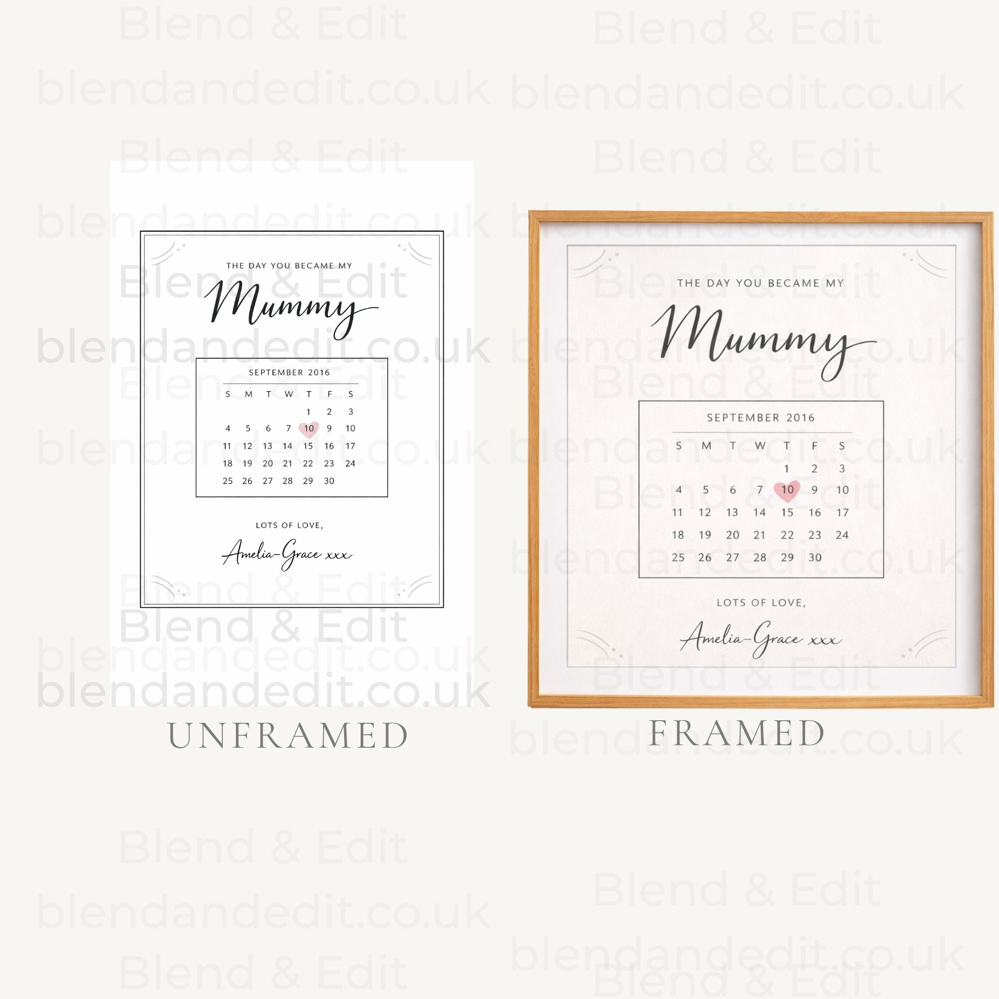 Personalised “The Day You Became Mine” Print – Custom Date Artwork