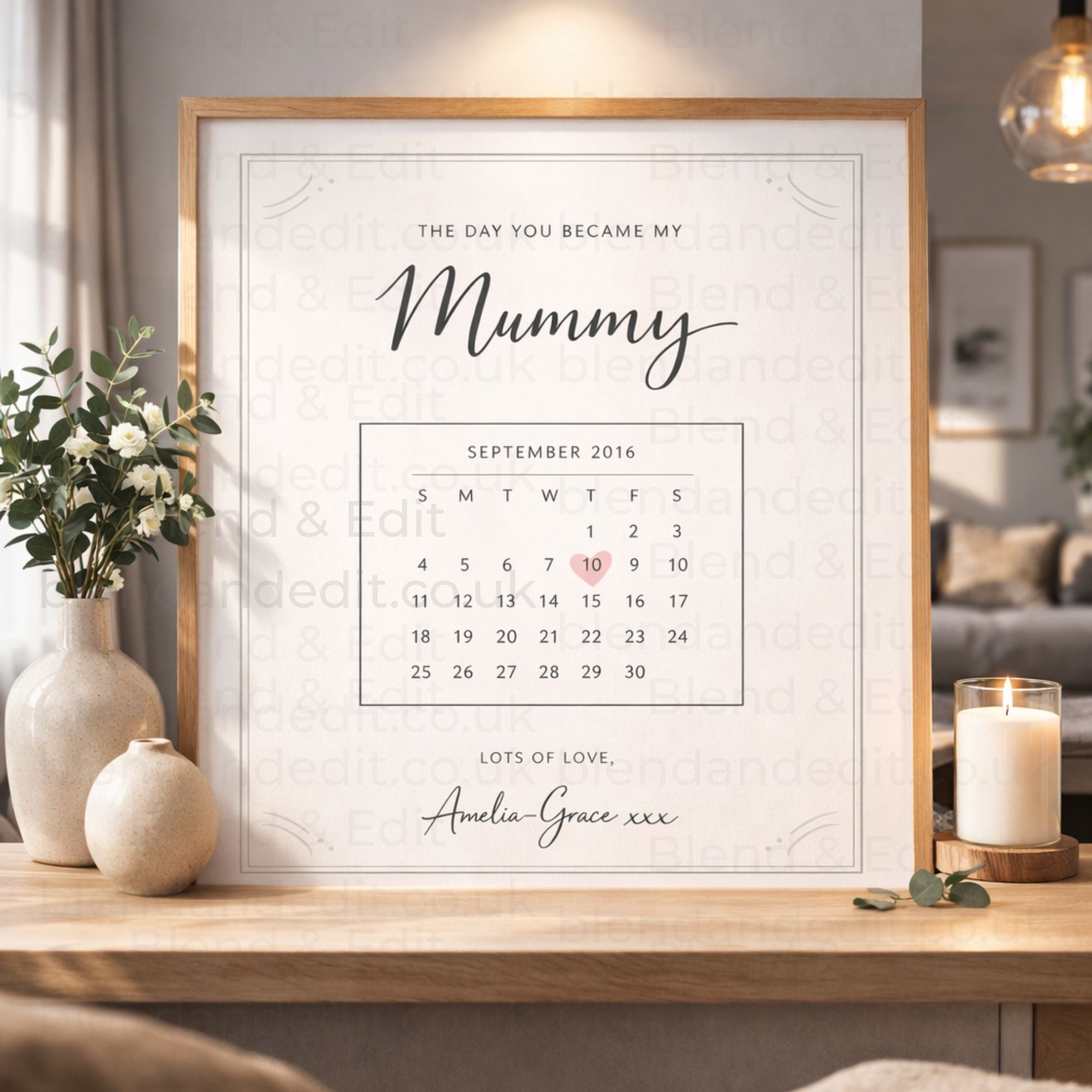 Personalised “The Day You Became Mine” Print – Custom Date Artwork