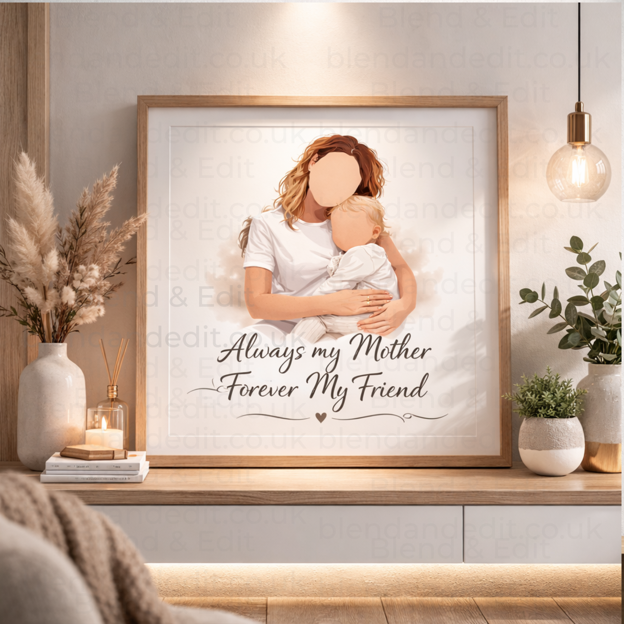 Personalised Faceless Illustrated Image – Custom Digital & Print Artwork