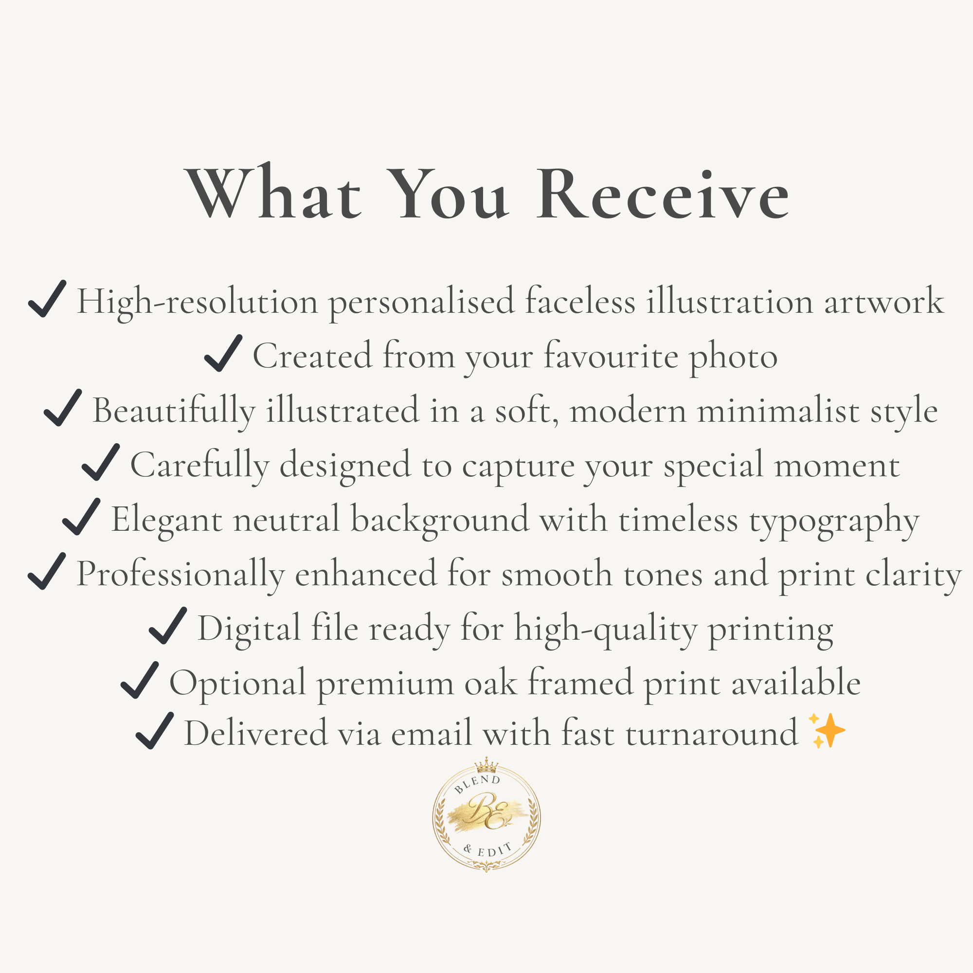 Personalised Faceless Illustrated Image – Custom Digital & Print Artwork