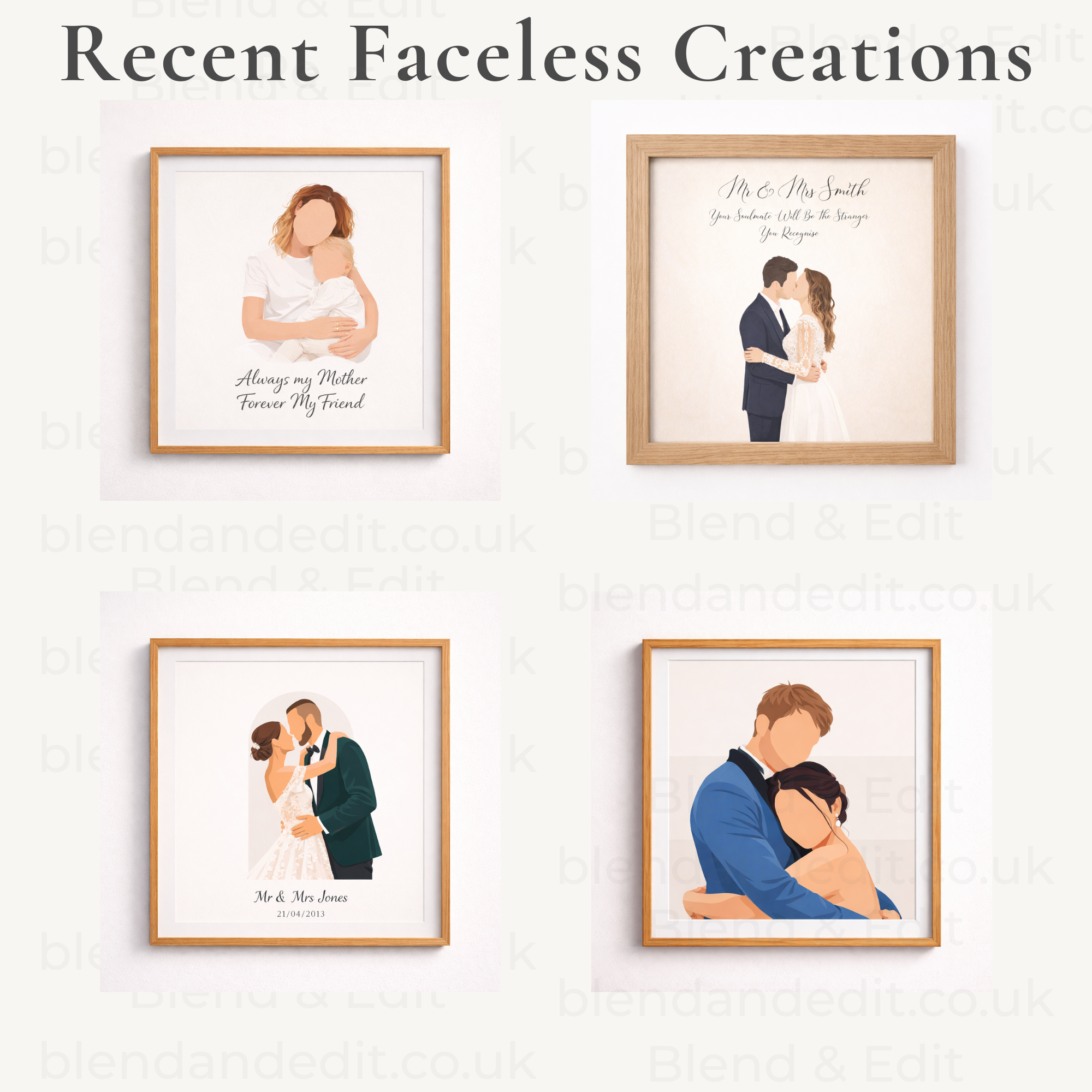 Personalised Faceless Illustrated Image – Custom Digital & Print Artwork