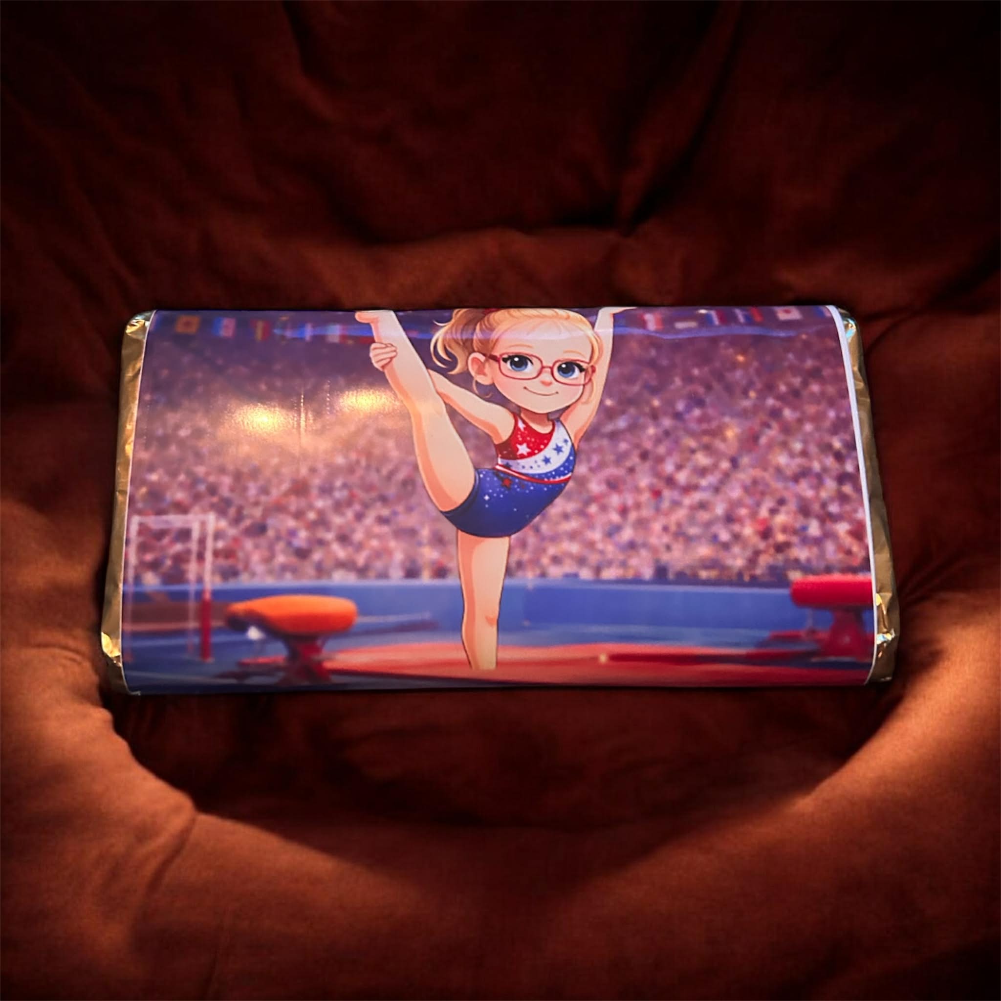 Custom Cartoon Photo Chocolate Bar Gift | Includes 100g Galaxy Bar