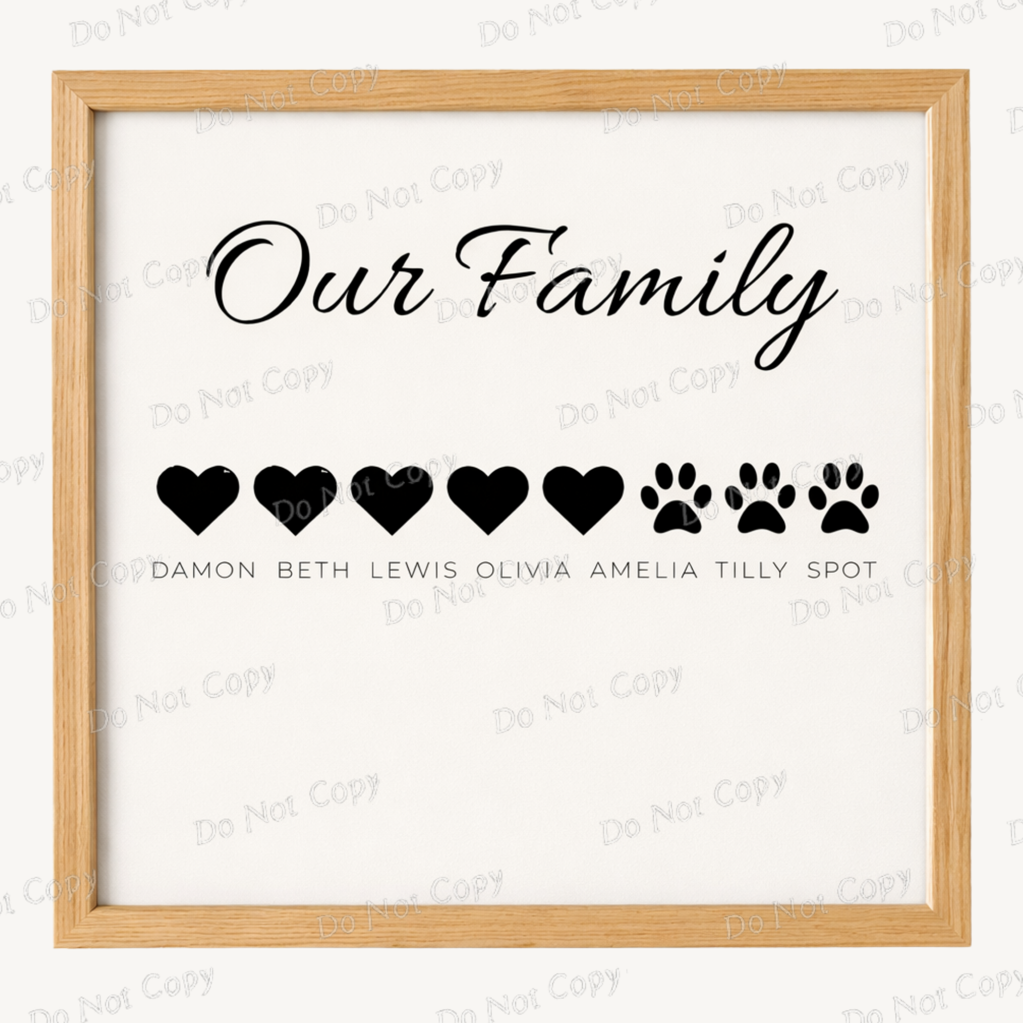 Custom Family & Pet Wall Art