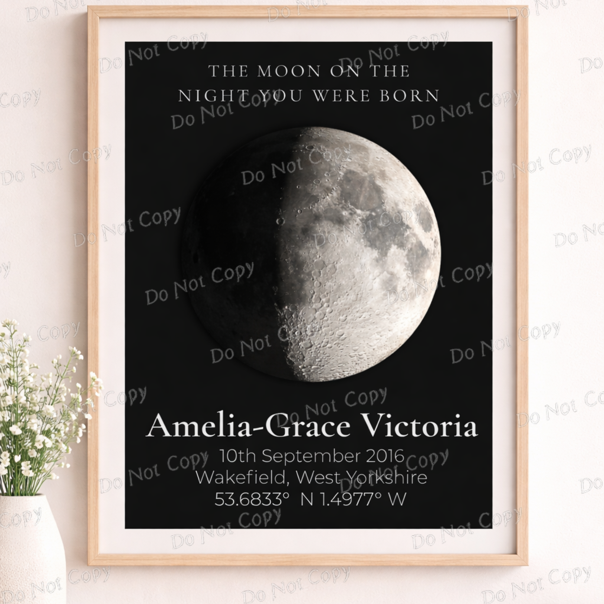 Personalised Moon Phase Print