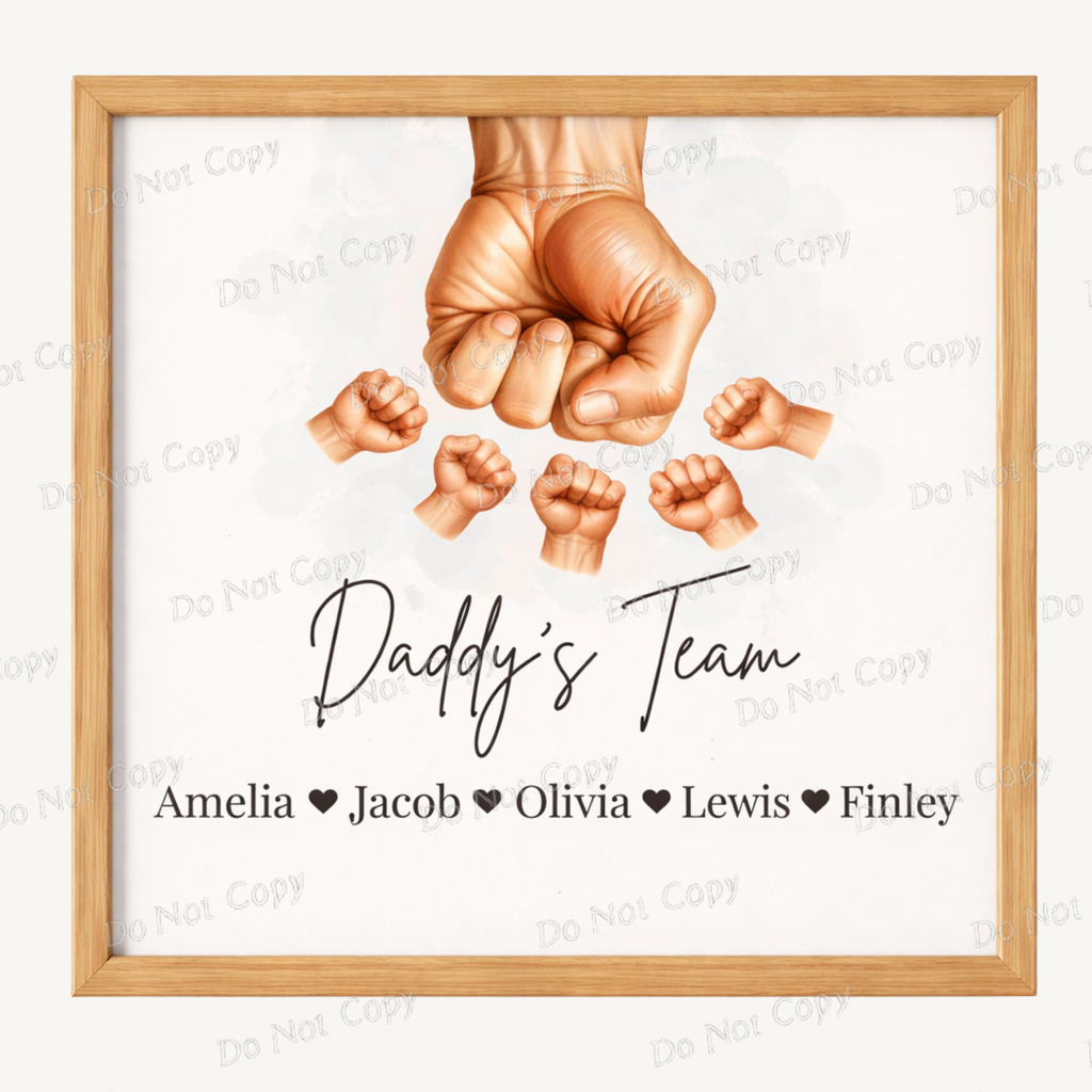 Personalised Family Fist Bump Print