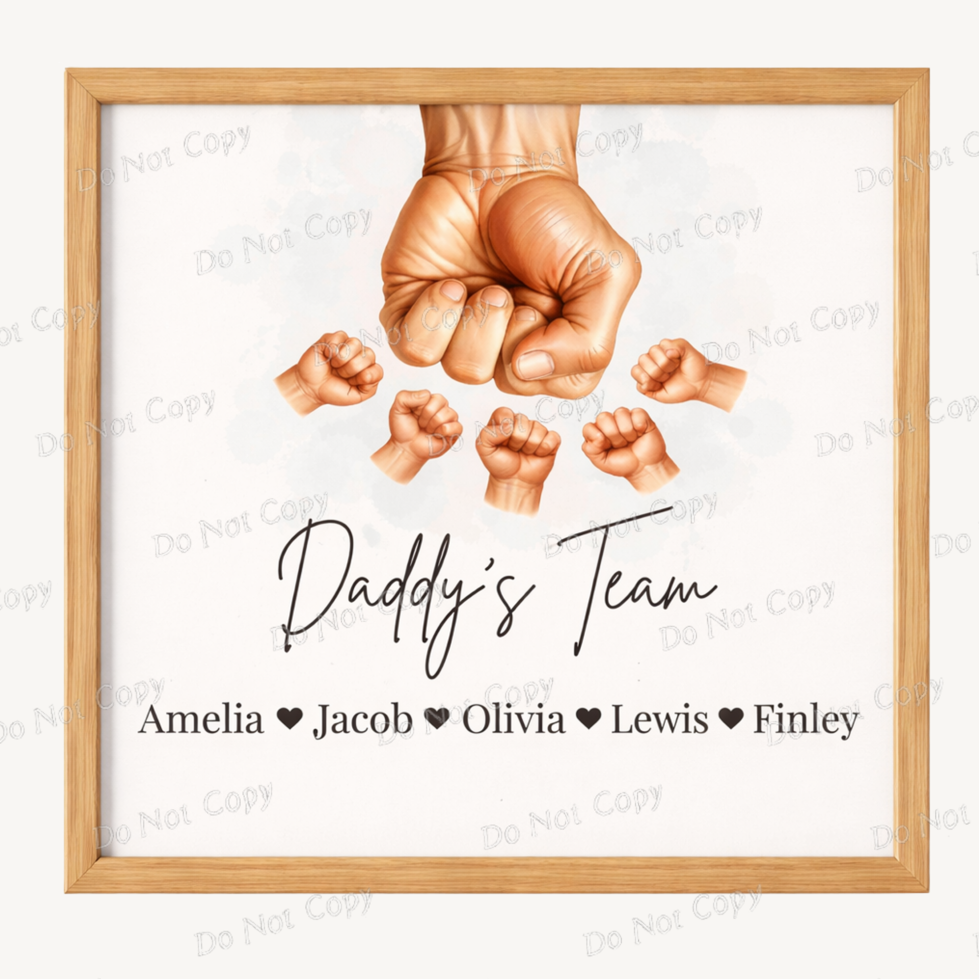 Personalised Family Fist Bump Print