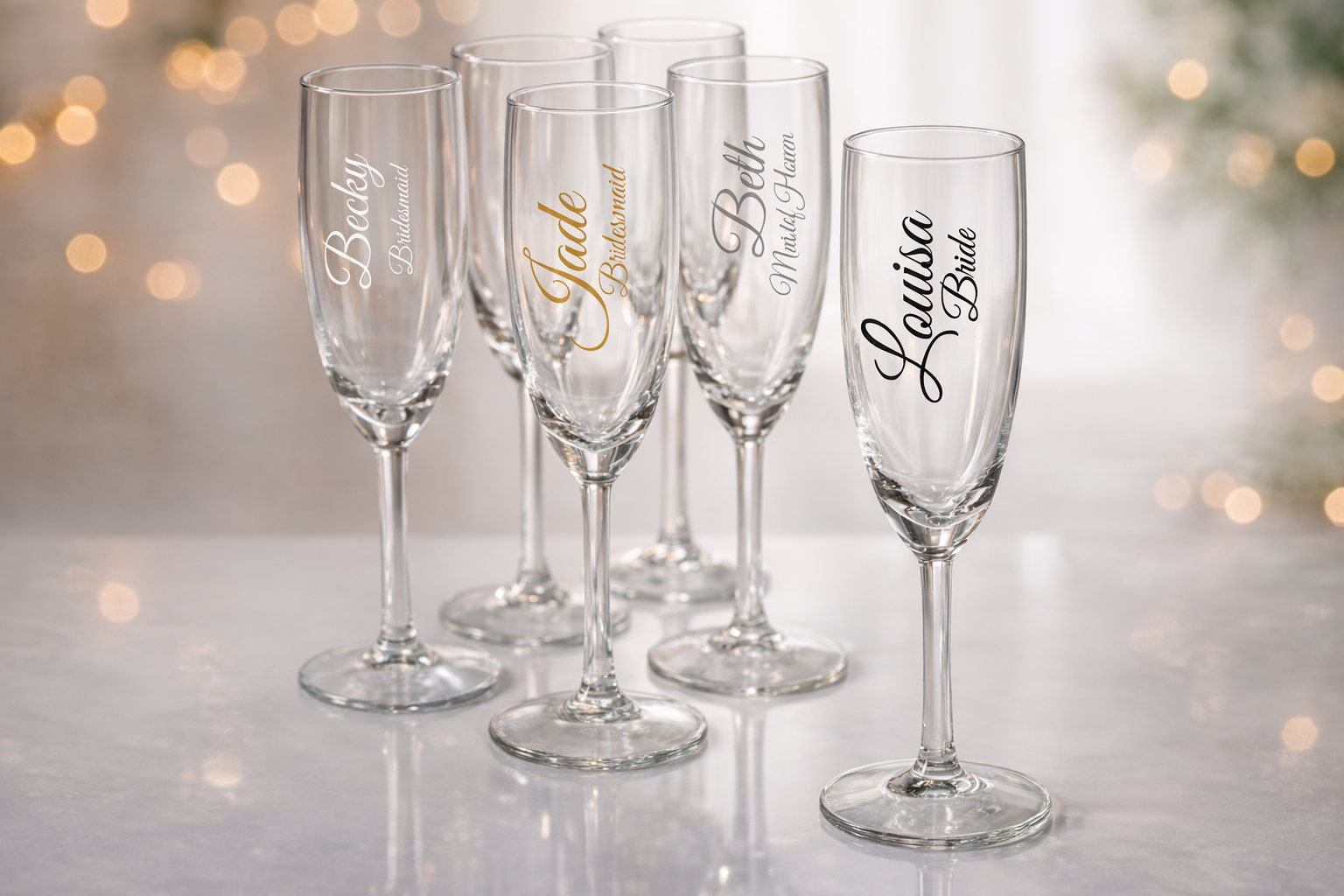 Personalised Champagne Flutes