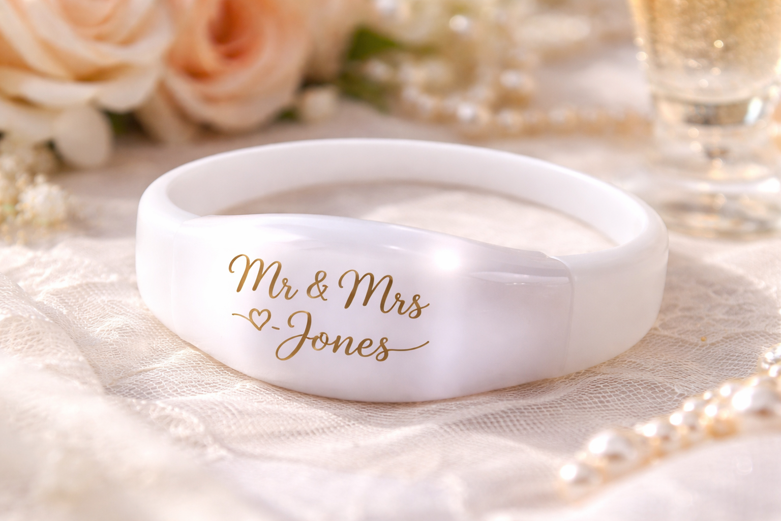 Personalized Sound Activated LED Wedding Bracelet