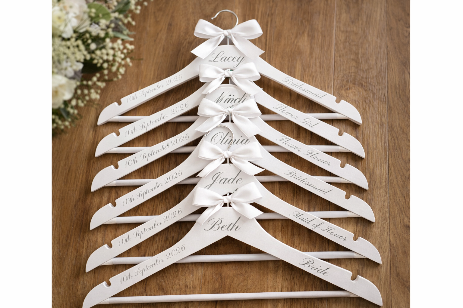 Personalised Bridal Party Wedding Hangers