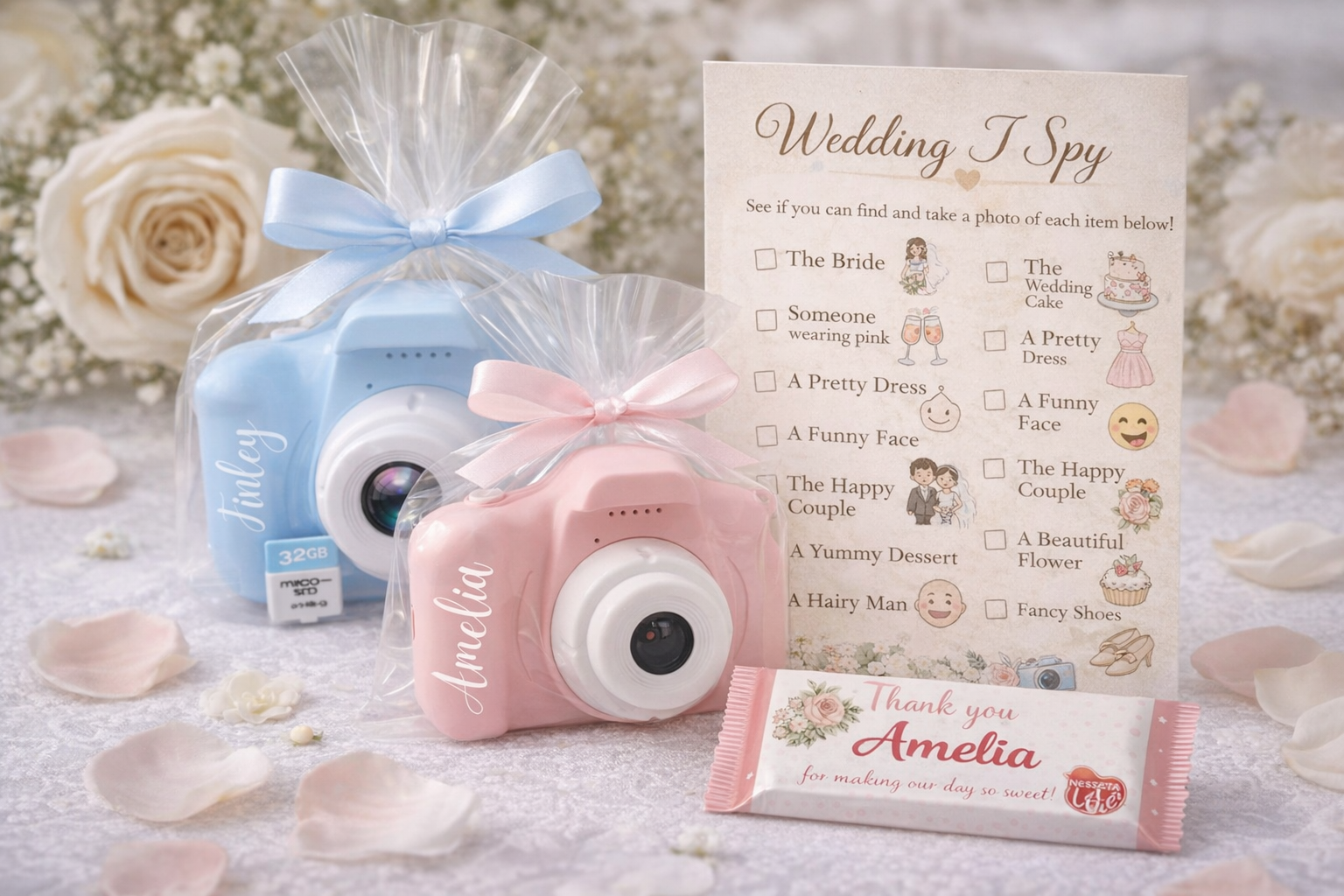 Personalised Children’s Wedding Camera Favour Set