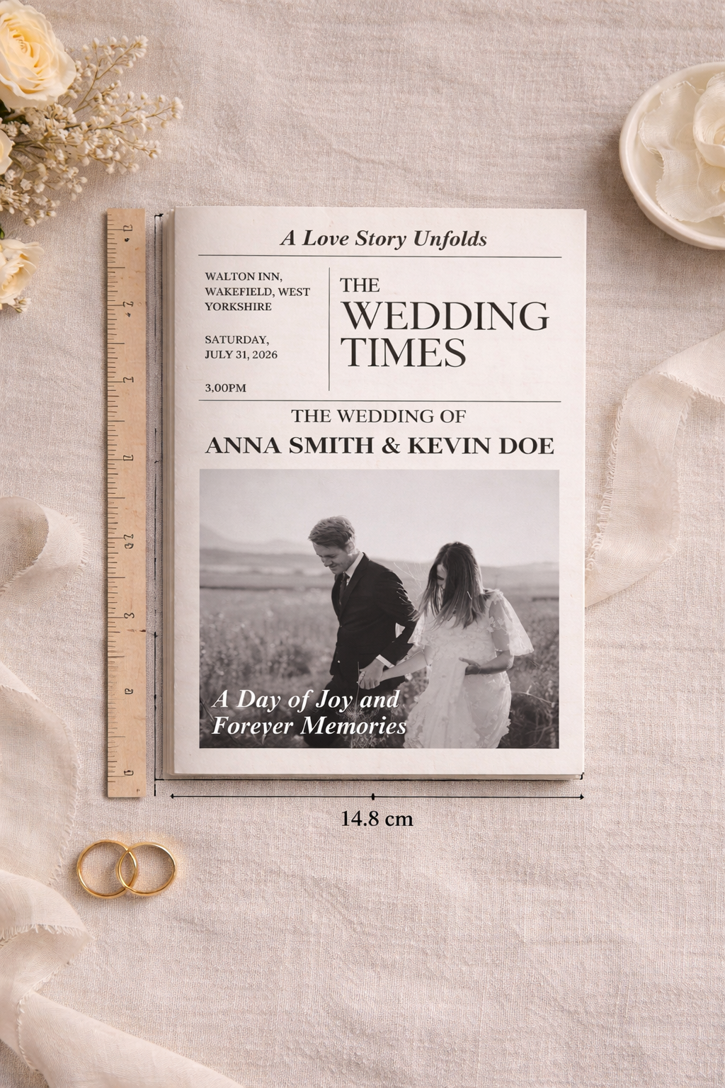 Personalised Wedding Newspaper