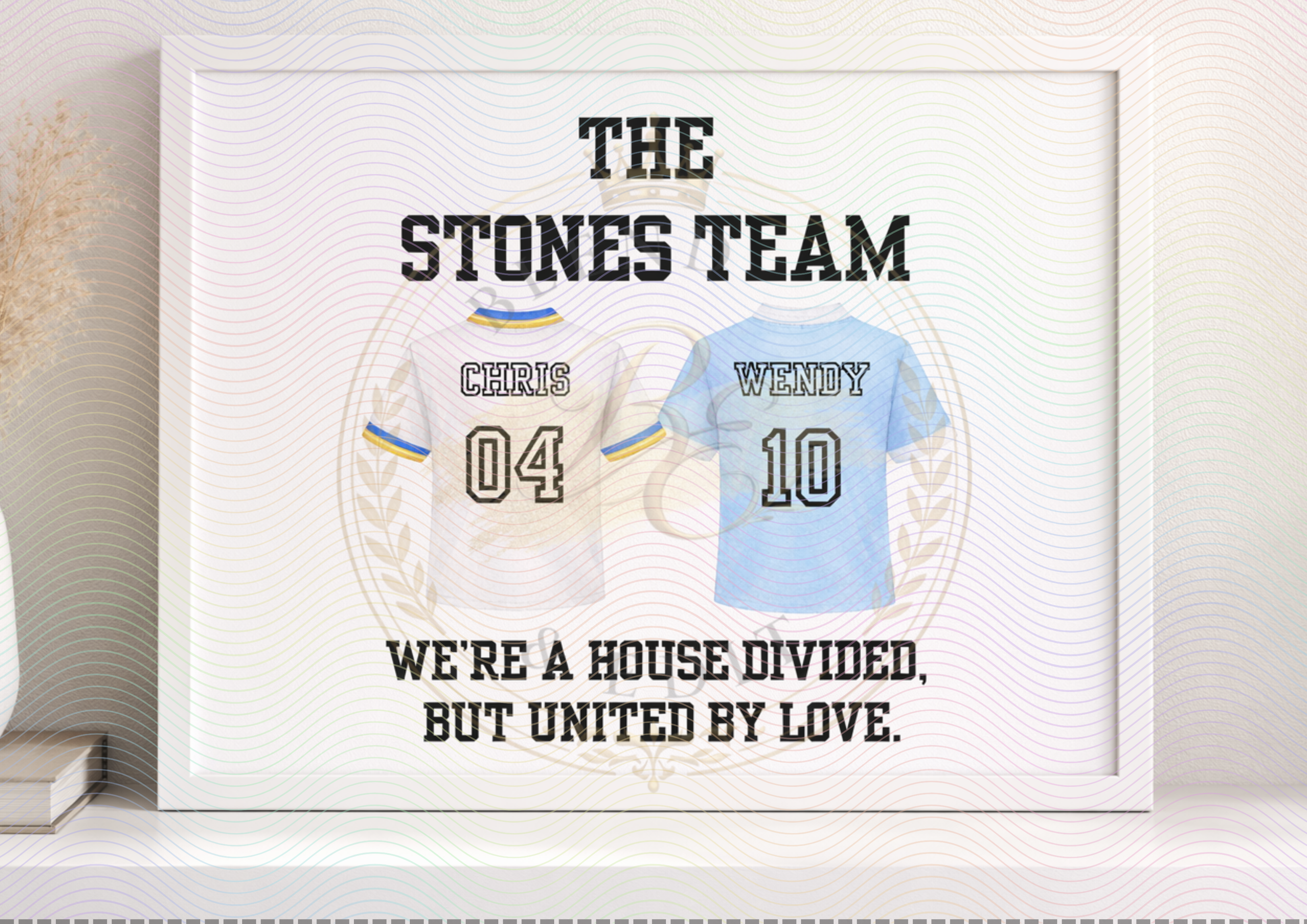 Personalized Family Team Jersey Print | Custom Sports Family Wall Art