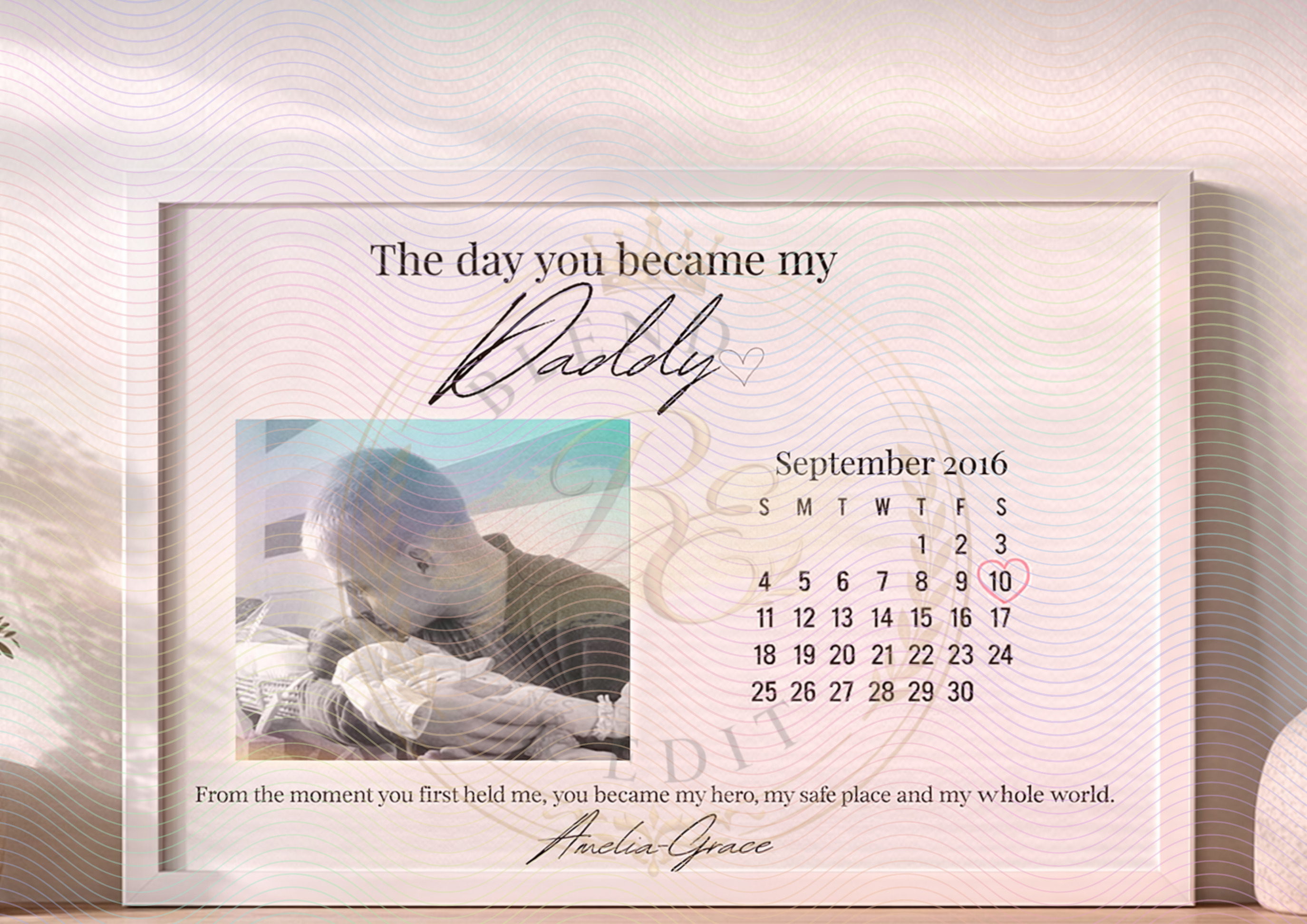 Personalized “The Day You Became My...” Print | Custom Photo & Calendar Gift