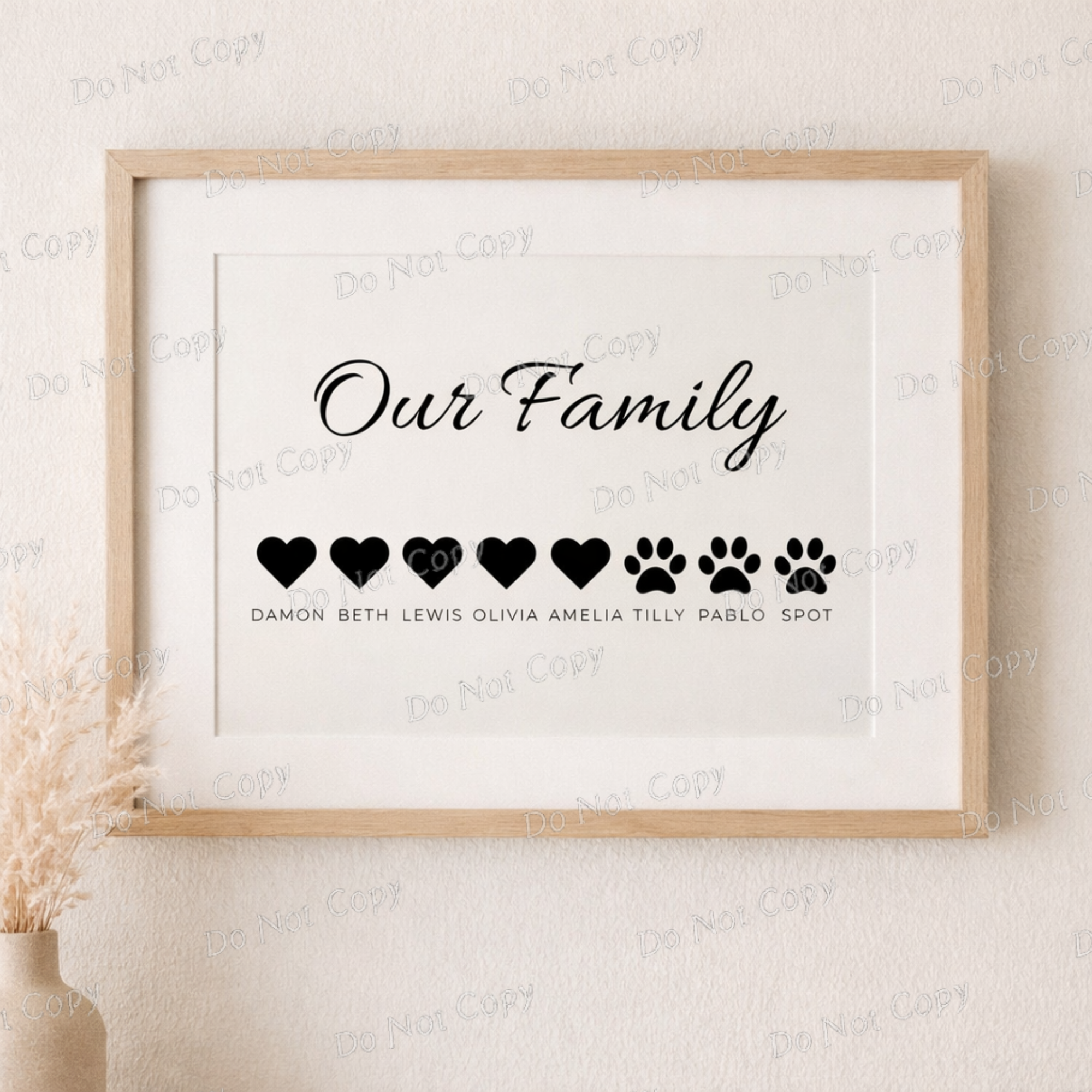 Custom Family & Pet Wall Art