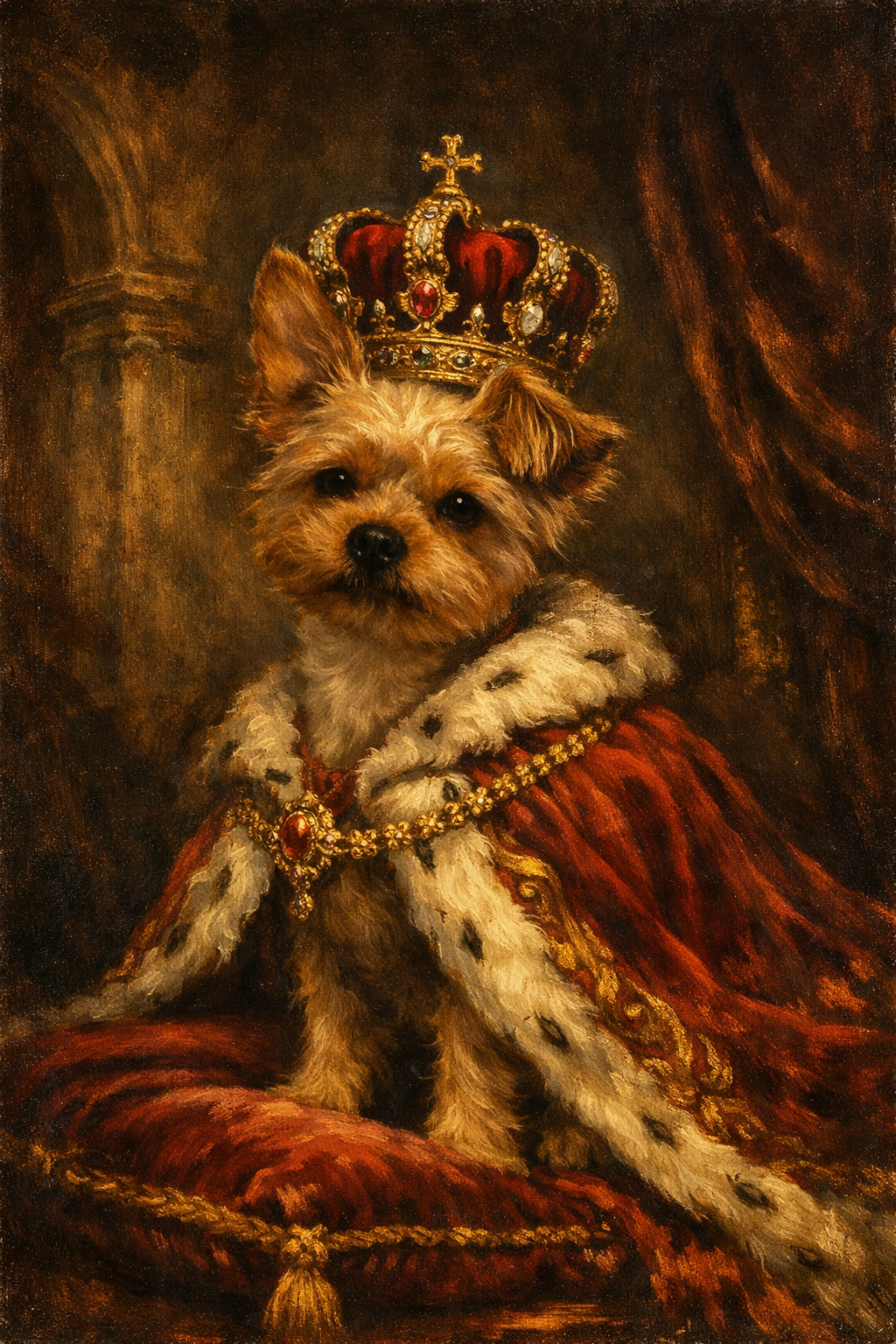 Personalised Royal Pet Portrait (Custom Dog & Cat Wall Art)