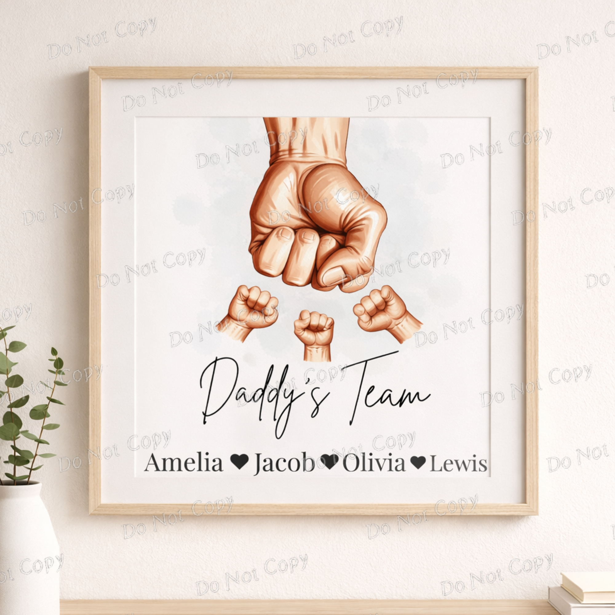 Personalised Family Fist Bump Print