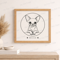 Personalized Dog Line Art Print