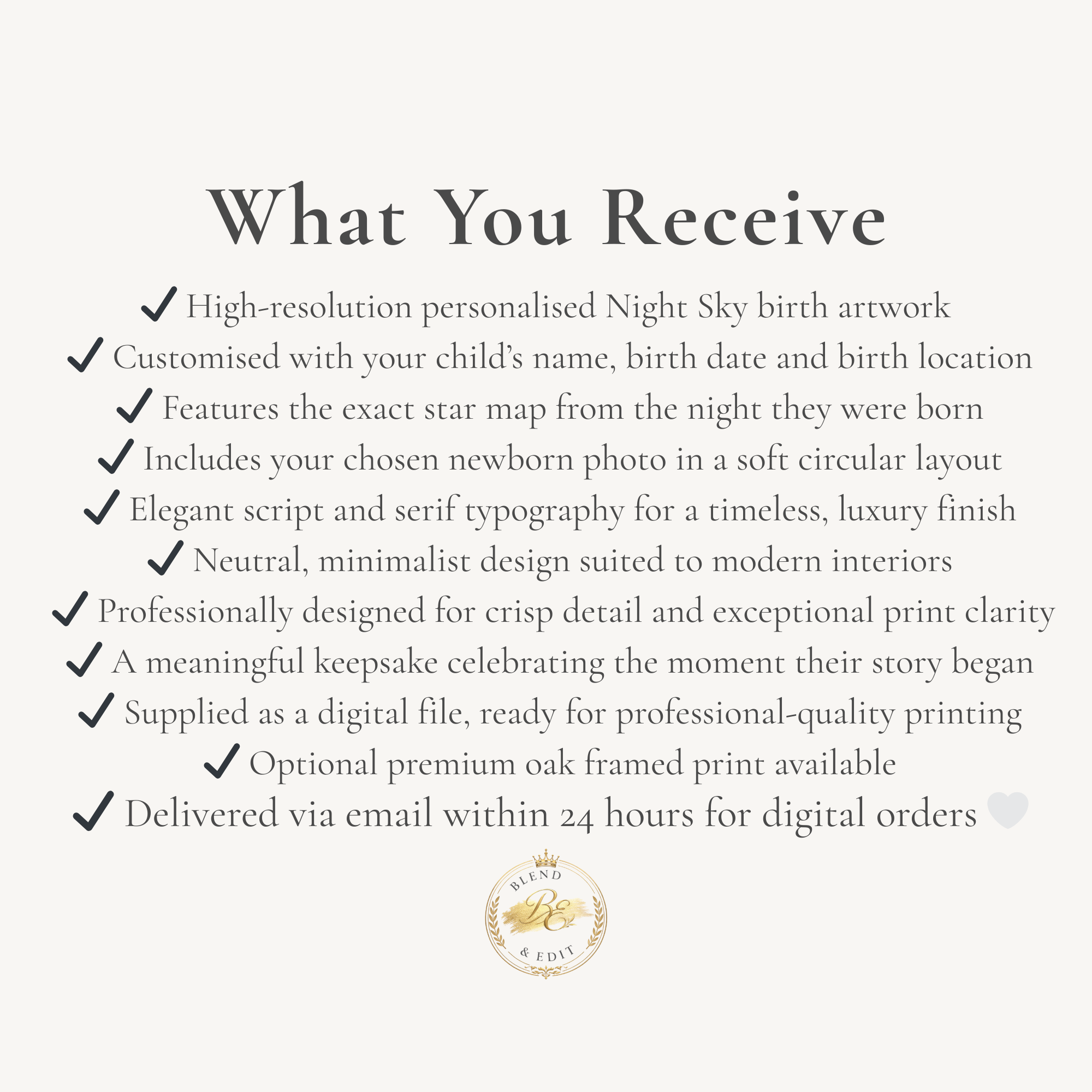 Personalised Night Sky & Photo Print | Custom Star Map with Baby Photo | Birth Date Keepsake