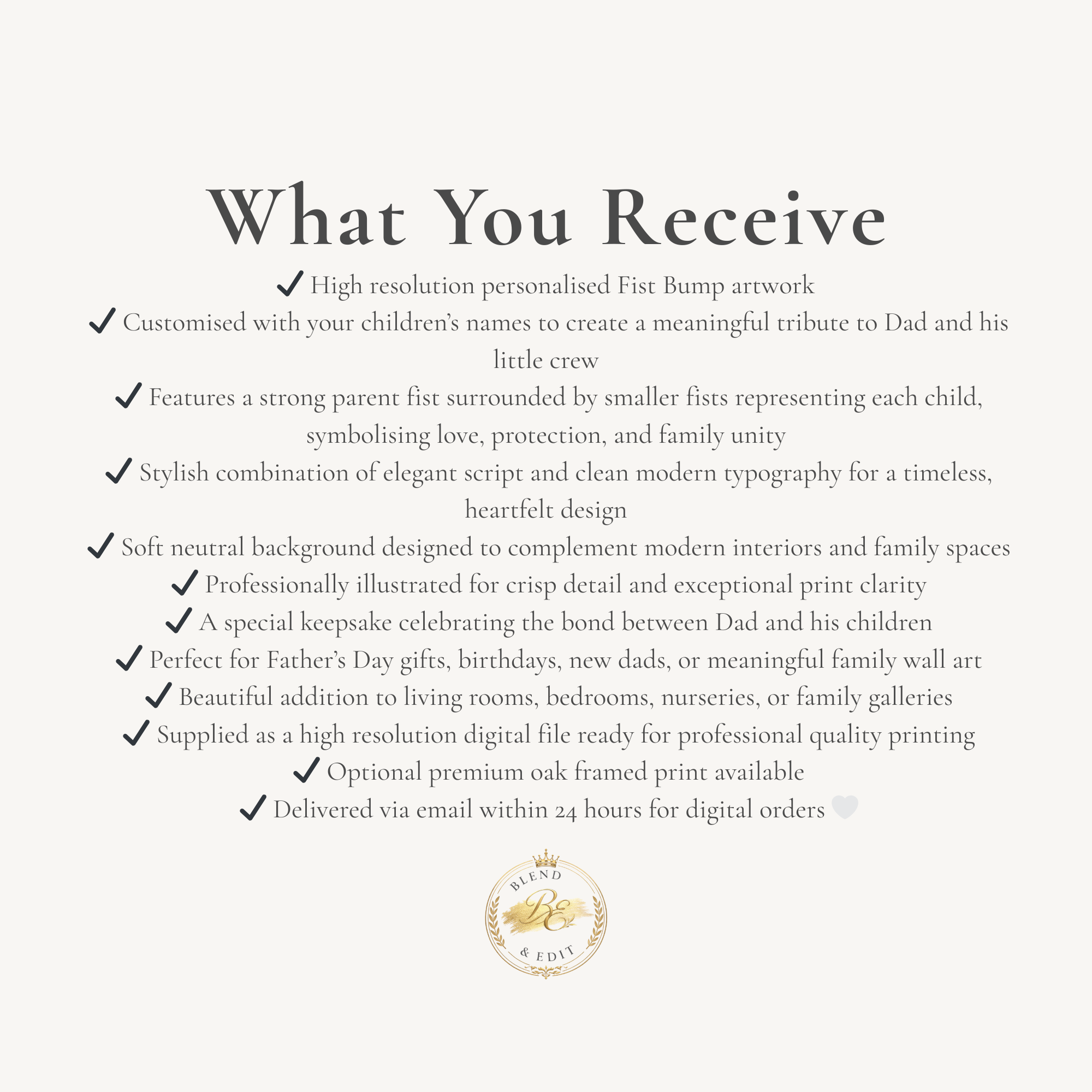 Personalised Family Fist Bump Print