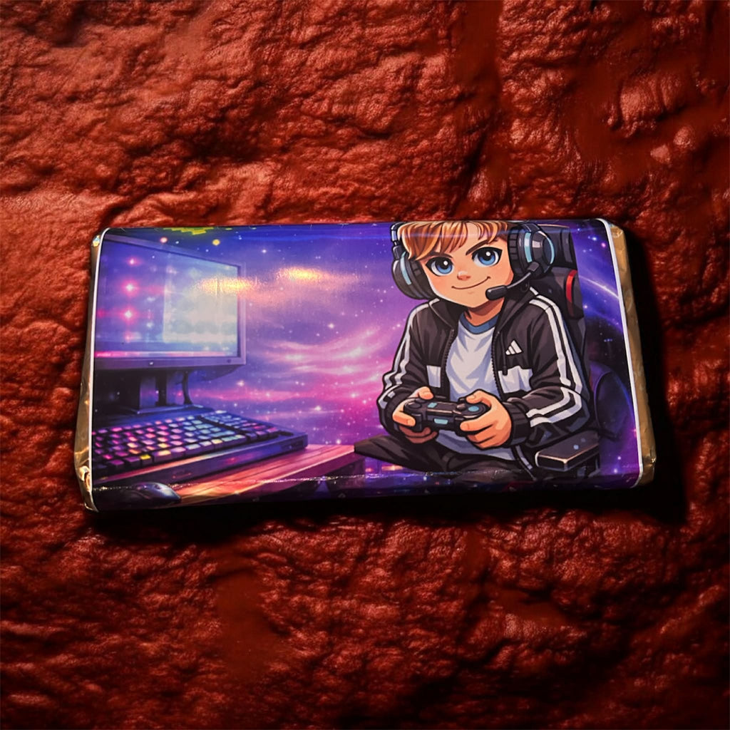 Custom Cartoon Photo Chocolate Bar Gift | Includes 100g Galaxy Bar
