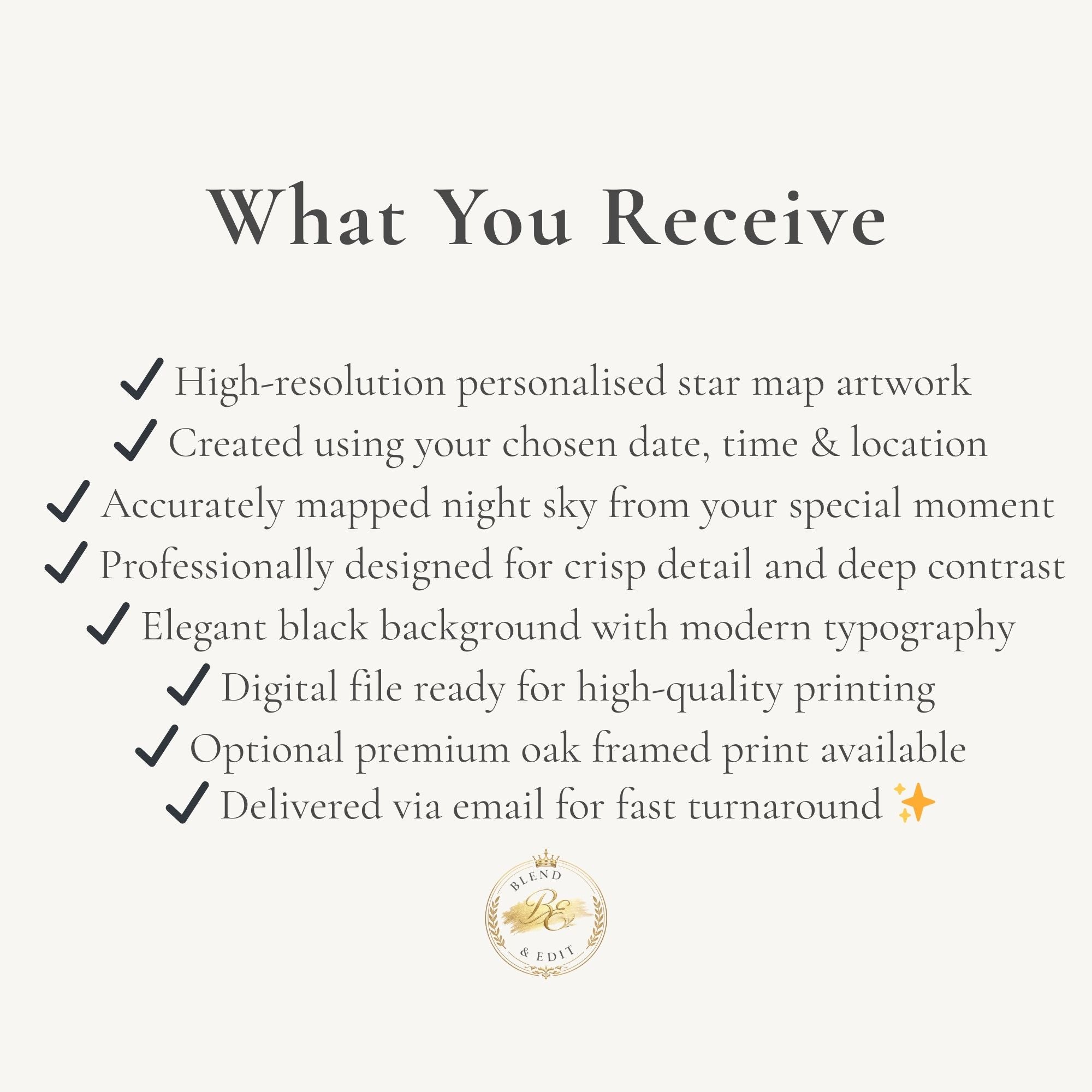 Personalised Night Sky Star Map Print – Custom Wall Art