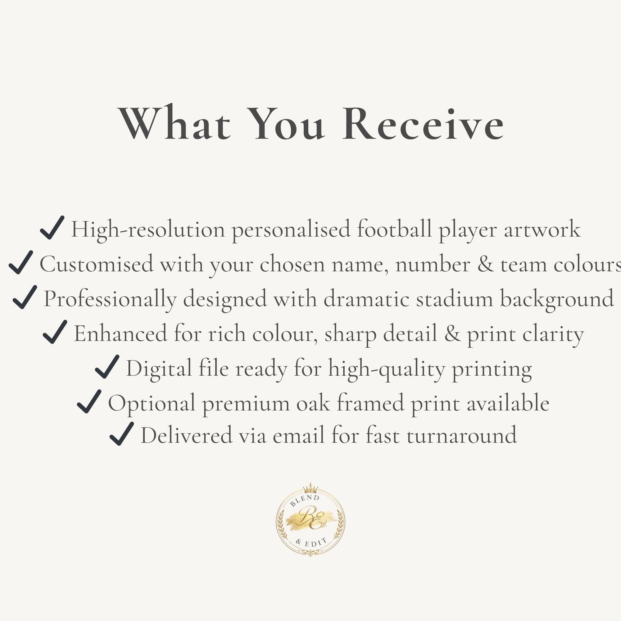 Personalised Football Player Poster – Custom Sports Portrait