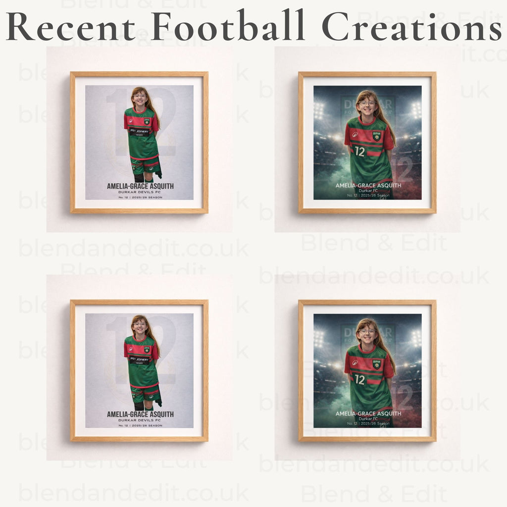 Personalised Football Player Poster – Custom Sports Portrait