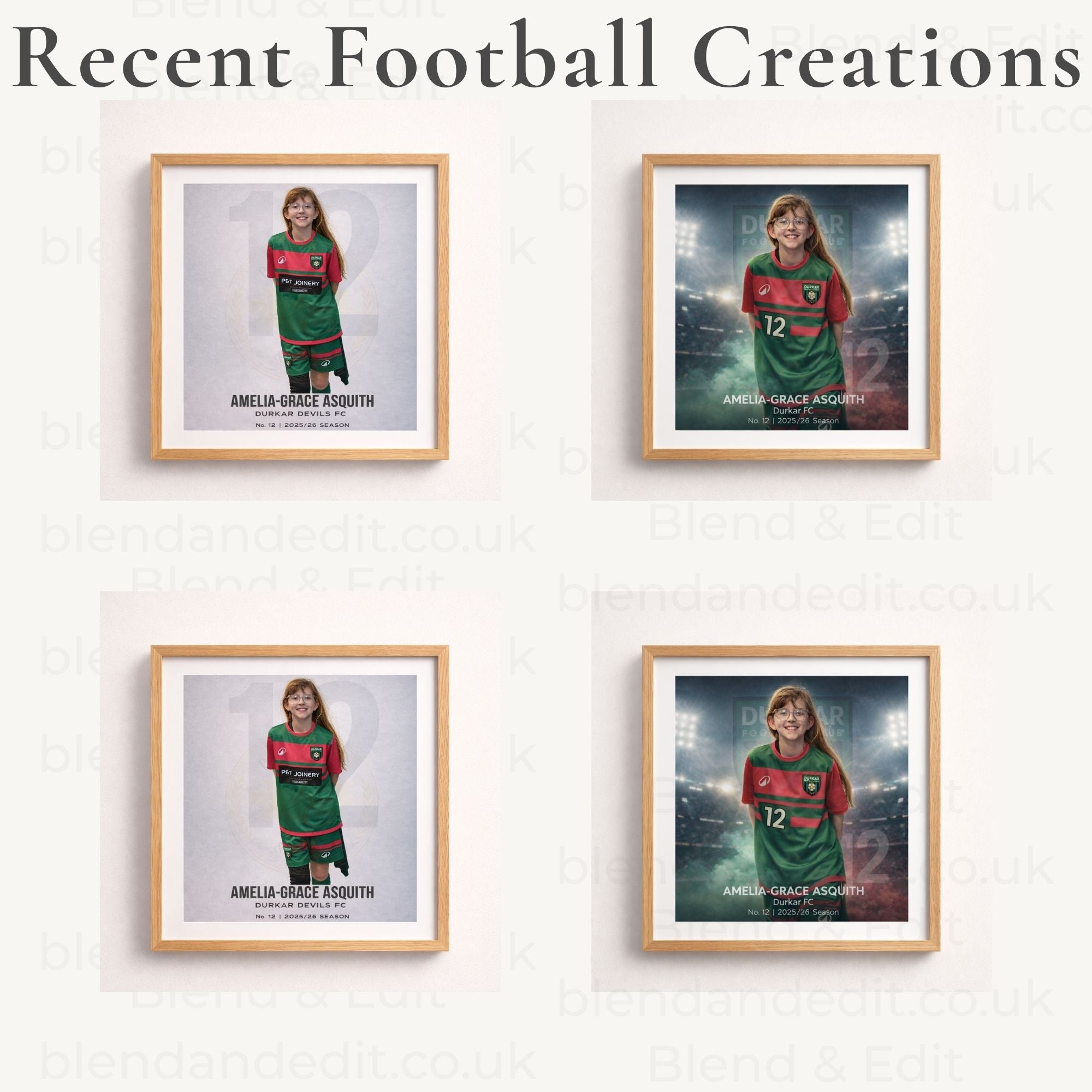 Personalised Football Player Poster – Custom Sports Portrait
